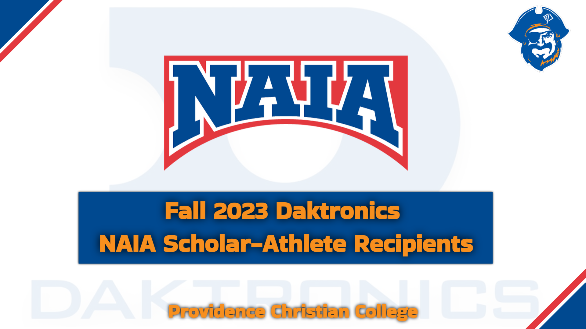 Fall 2023 Daktronics NAIA Scholar-Athlete Recipients